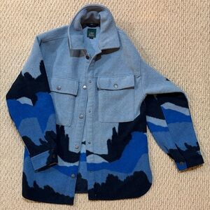 Wild Fable Blue and Black Trench Coat